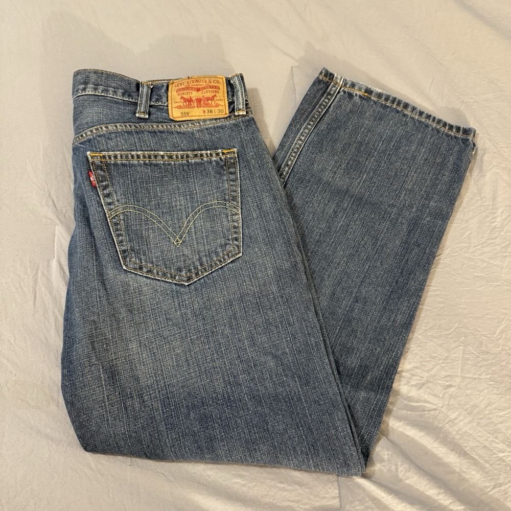 Levi's 559 Relaxed‎ Straight Men's Jeans Size 38x30 100% Cotton